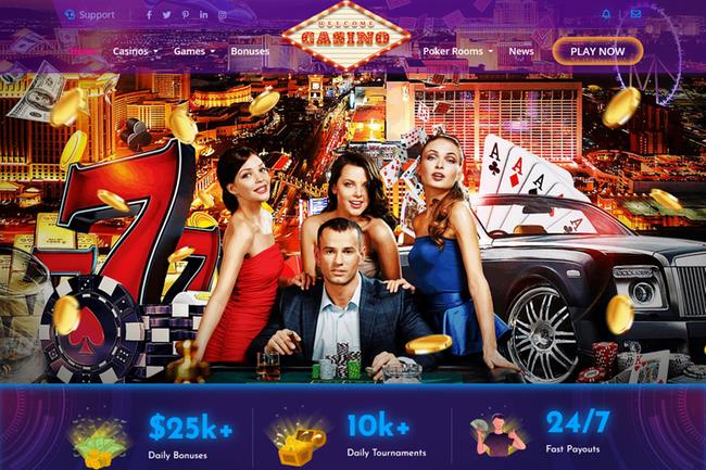 Las Vegas 2 Casino Website Design - Players and Elements