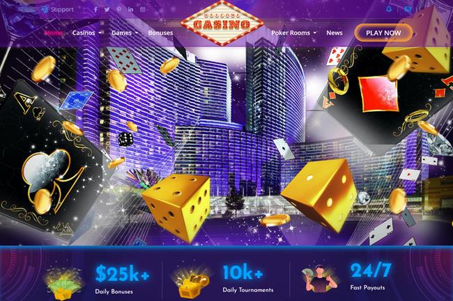 Las Vegas 3 Casino Website Design - Casino Elements