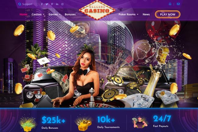 Las Vegas 3 Casino Website Design - Dealer and Elements