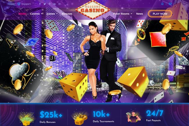 Las Vegas 3 Casino Website Design - Players and Elements