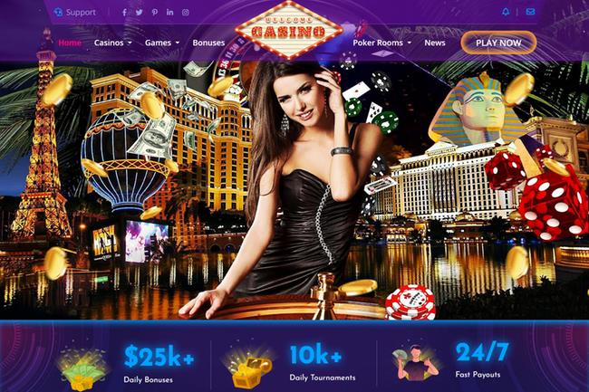 Las Vegas 5 Casino Website Design - Dealer and Elements