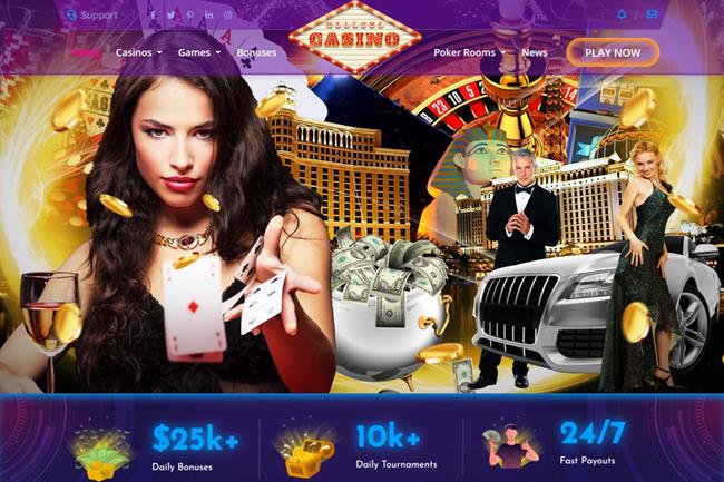 Las Vegas 7 Casino Website Design - Dealers and Elements