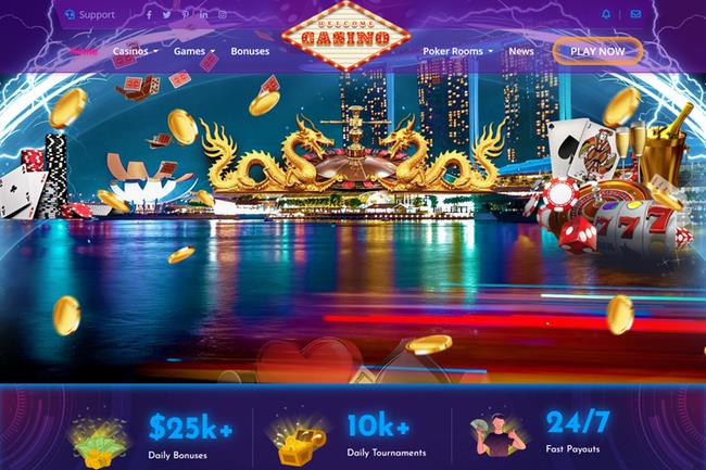 Macau 1 Casino Website Design - Casino Elements