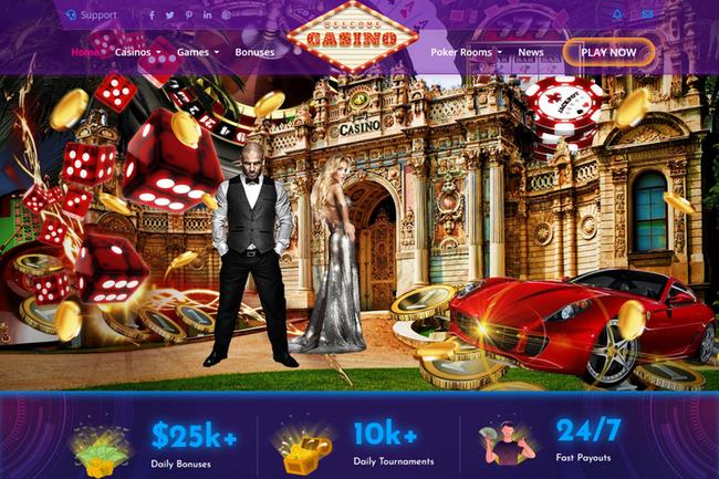 Monte Carlo 3 Casino Website Design - Dealer and Elements