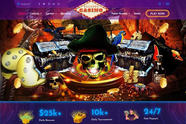 Pirate 1 Casino Website Design - Casino Elements